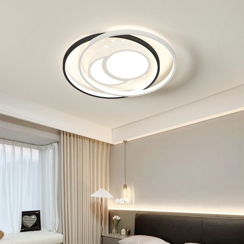 Lampada principale del soggiorno plafoniere a Led di lusso moderne atmosfera minimalista nordica camera da letto secondaria lampadario bianco