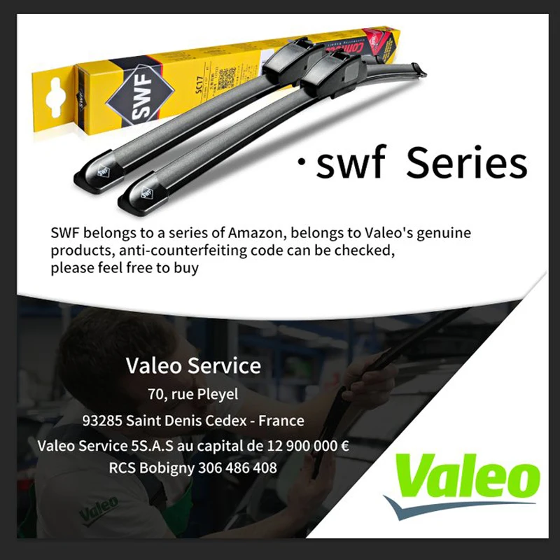 

Valeo Wiper Front Windscreen Windshield Car Accessories Wiper Blades J Hooks U Type For PEUGEOT 206 3/5 Portes 2000 2001 21"+16"