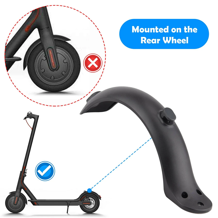 For Xiaomi Mijia M365 Rear Mudguard Fender Guard Electric Scooter Skateboard Scooters Rear Mudguard Tire Tyre Splash Accessory