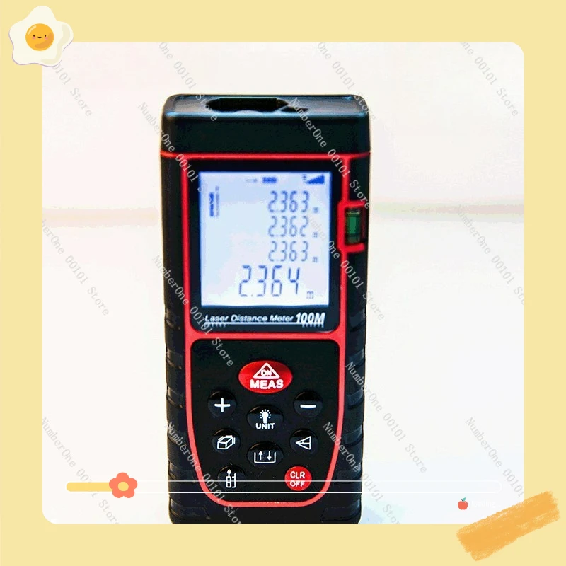 100M Handheld Laser Rangefinder, Infrared Distance Measuring Tool, Electronic Ruler for Room Measurement