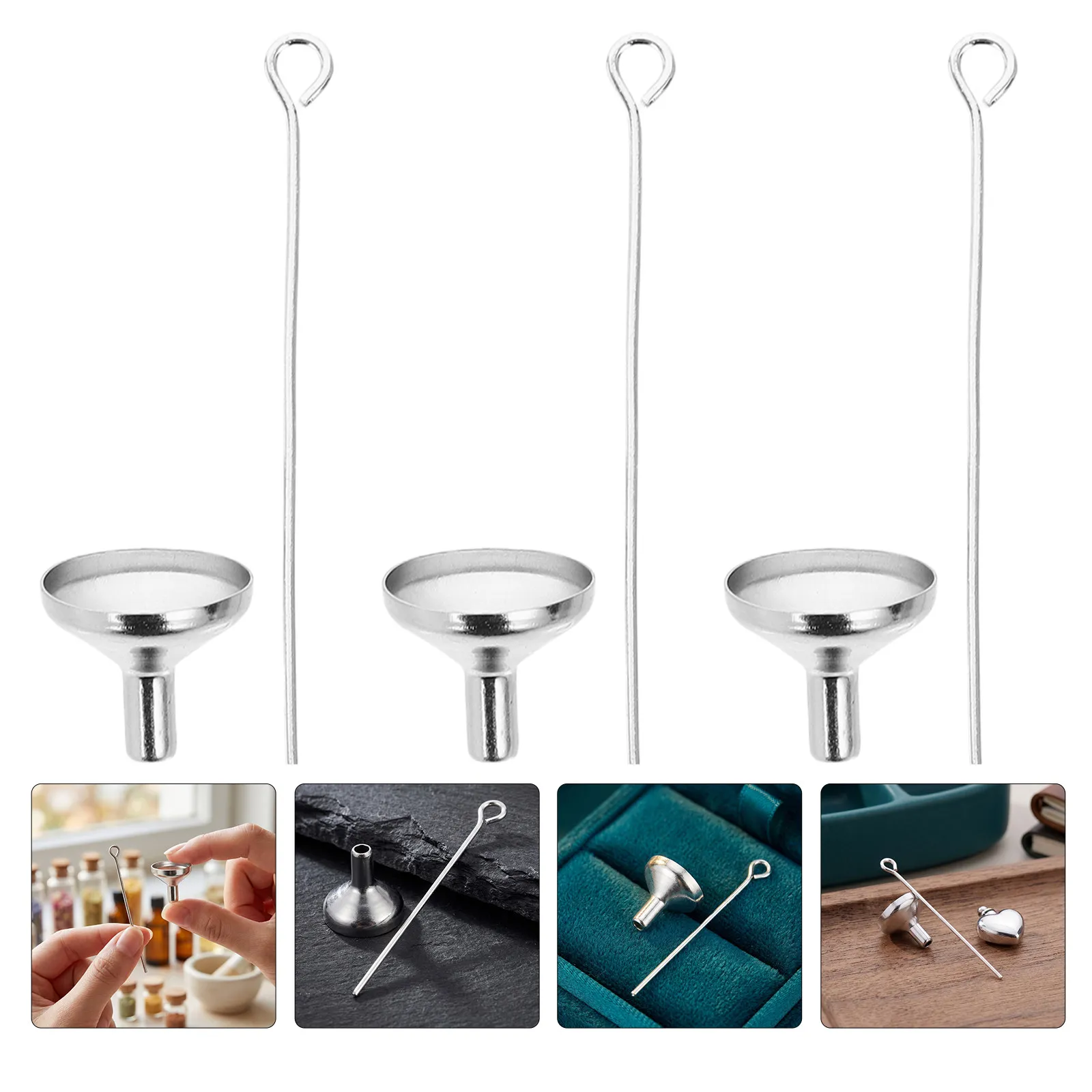 7Sets Bone Ash Filling Stainless Steel Mini Funnel Kit Memorial Ash Transfer Tool for Cremation Jewelry Pet Urn Keepsake