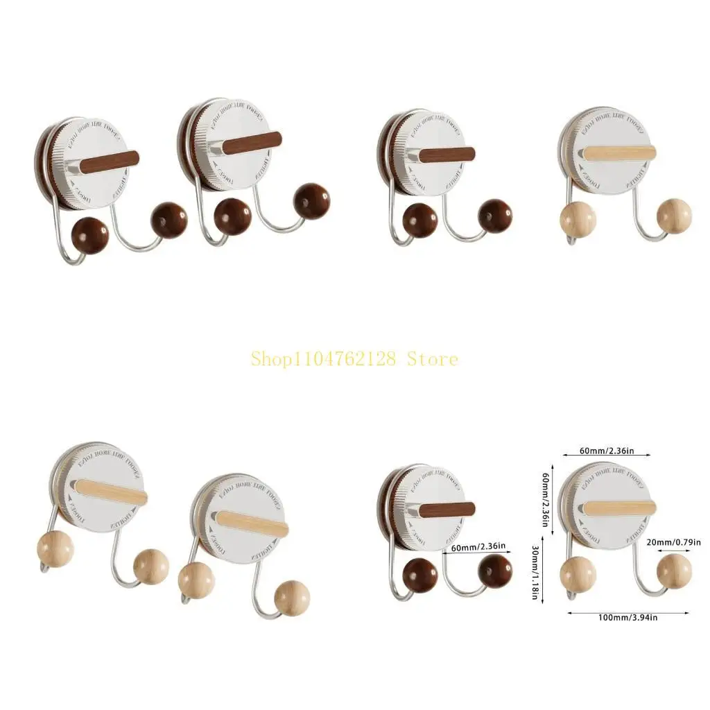 

Настенные крючки из нержавеющей стали на присоске, двойные шариковые конструкции, прочный клейкий крючок для домашней вешалка