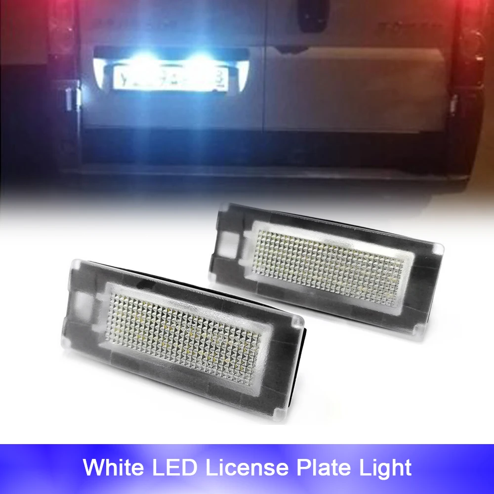 

2x Canbus LED License Plate Lights For Peugeot Boxer Citroen Jumper Fiat Ducato Bus Box 6000K Car Styling Taillights