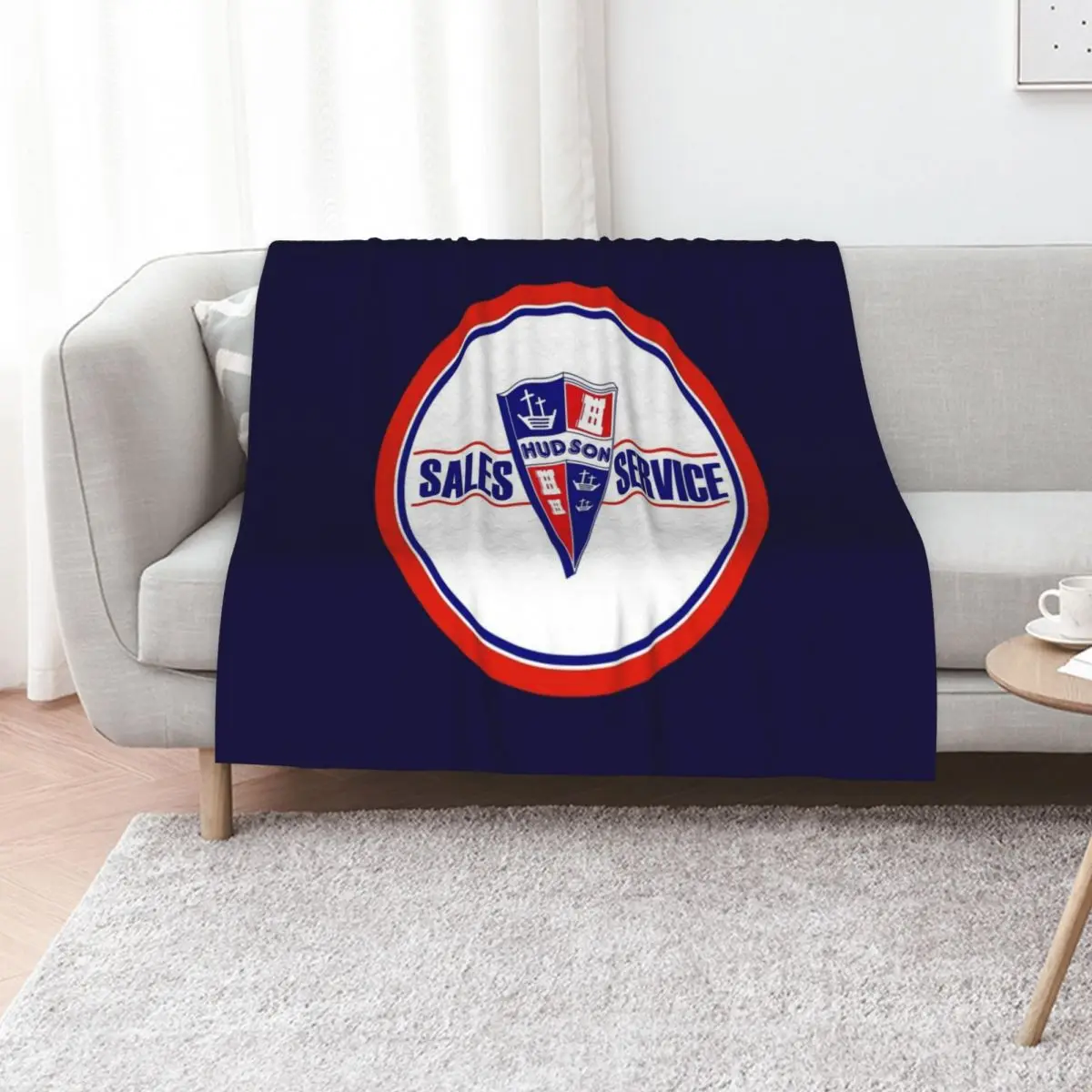 

Hudson Sales and Service vintage sign Throw Blanket Designers Bed covers Loose funny gift Blankets