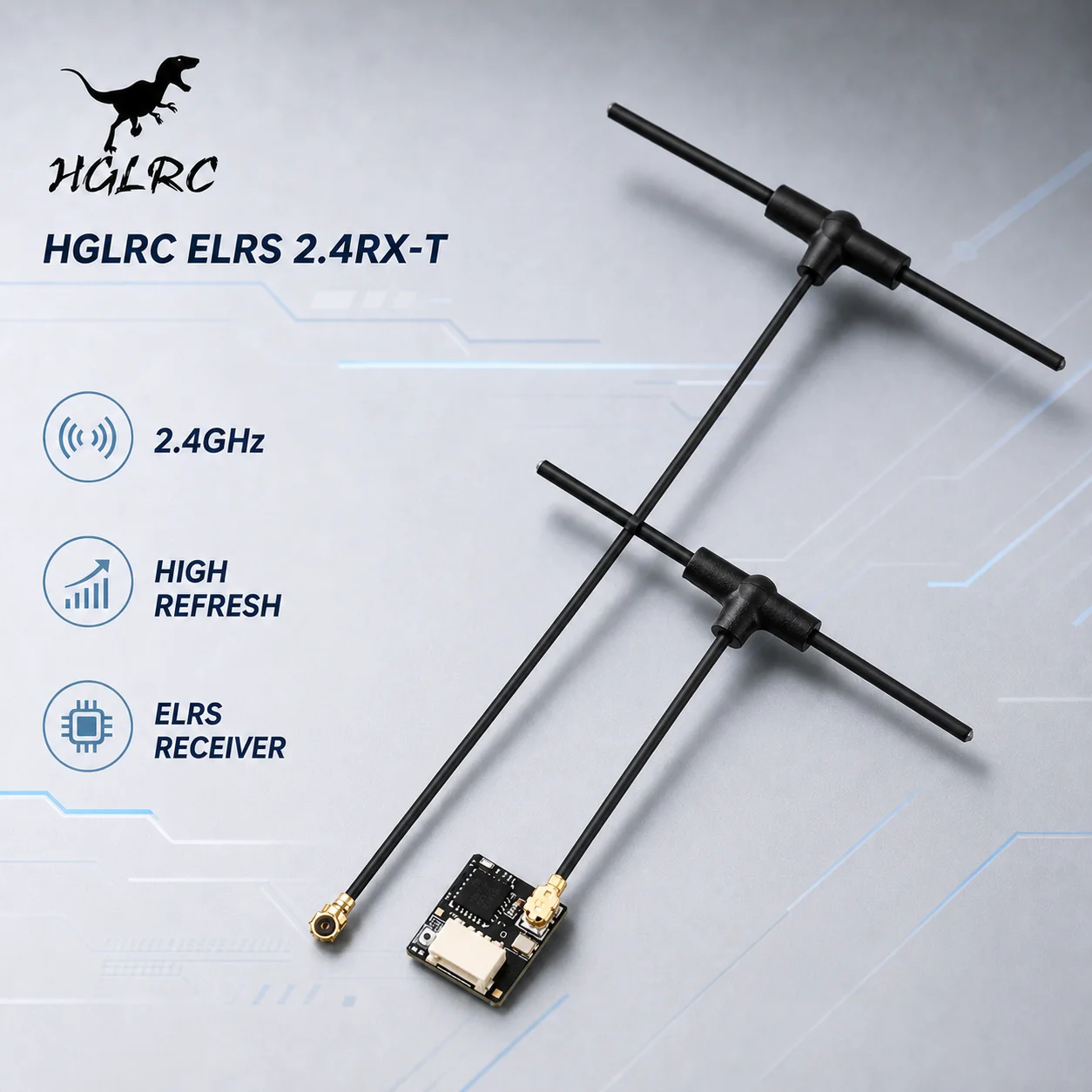 Drone Racing Esc - Receptor HGLRC ELRS 2.4RX-T ExpressLRS 2.4GHz