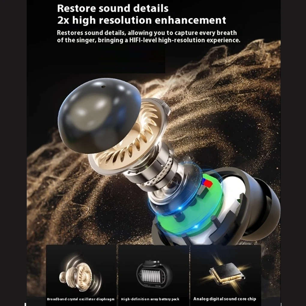 سماعات نوم غير مرئية بلوتوث 5.4 سماعات أذن صغيرة TWS لاسلكية HIFI ستيريو للحد من الضوضاء سماعات مقاومة للماء