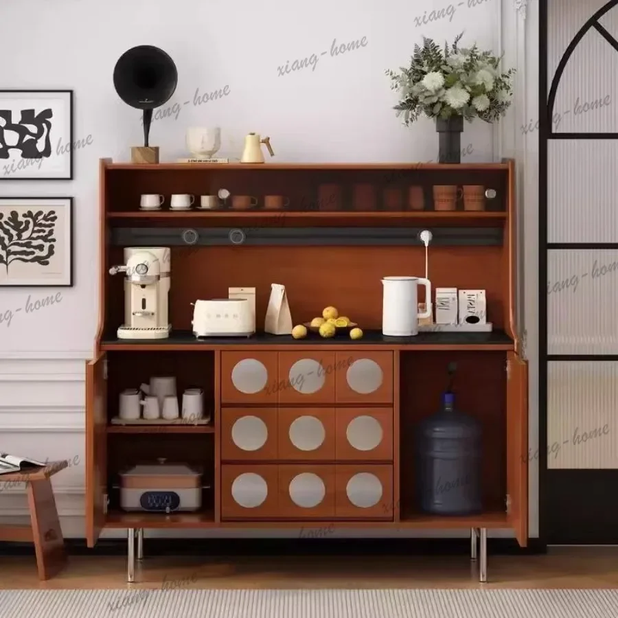 YJ North European Medieval Living Room Cabinets Solid Wood Wall-mounted Storage Cabinets Organization System Furniture Muebles L