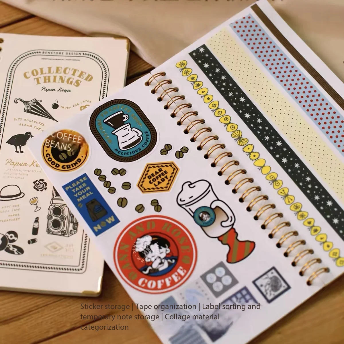 Vintage Spiralny Album na Papier do Przyklejania, Długi Pasek Taśmy Washi, Album do Przechowywania Naklejek, Materiały do Rękodzieła, Notatnik, Artykuły Papiernicze — zdjęcie produktu 3