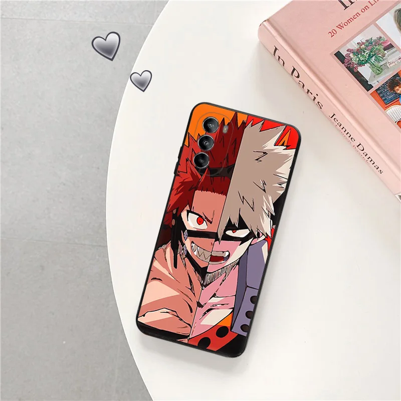 Phone Case For Motorola G50 G51 G30 G31 G60 G71 G22 G32 G60S G52 G72 G73 G53 G9 My Hero Academia deku Black Soft Anti-Drop Cover