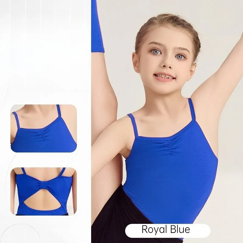 Kids Cotton Camisole Breathable Highly elastic Summer Girls  Dance Outfit Training Costume Daily Practice & Stage Show Dancewear