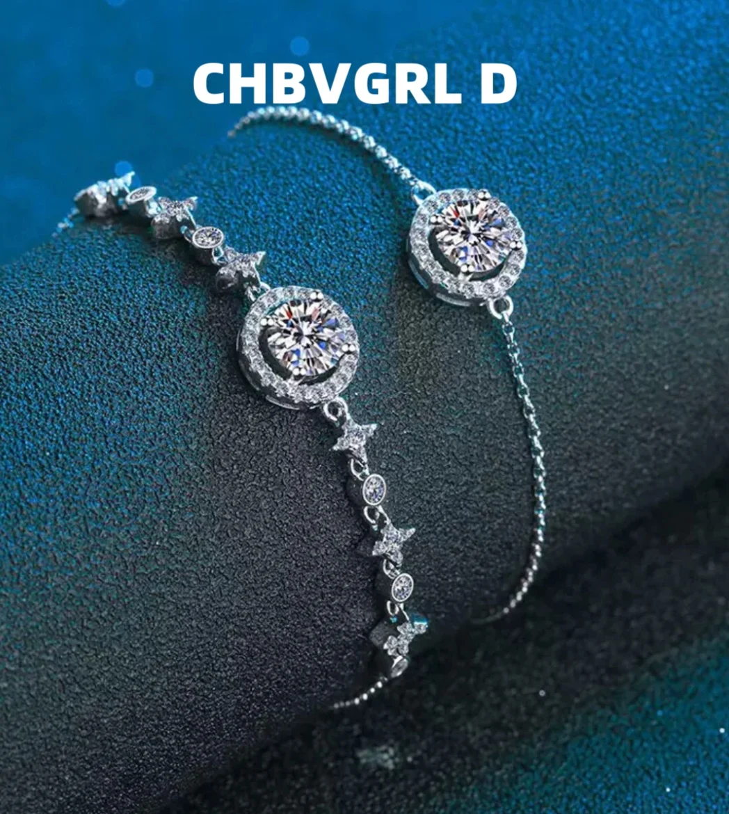 

[Guardian] Moissanite 1-carat bracelet, s925 silver bracelet, luxurious and high-end feel, plated with platinum, exquisite