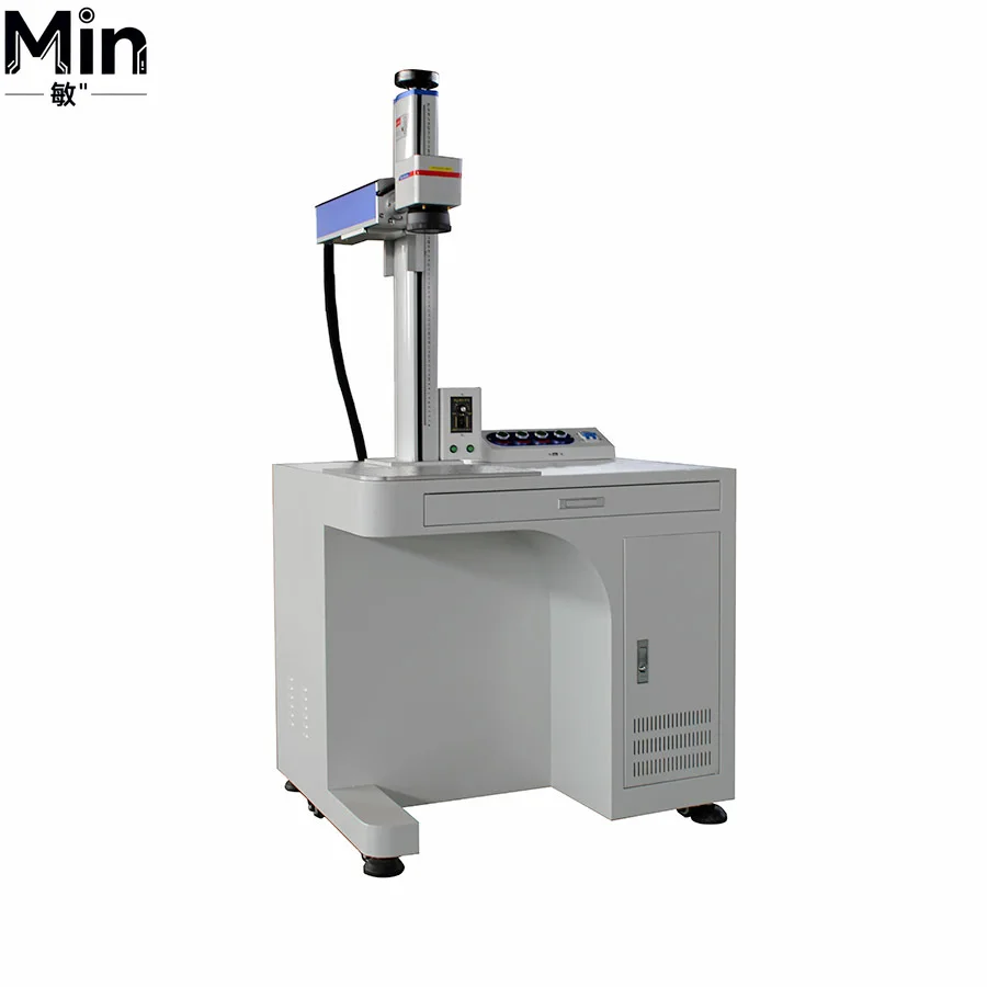20W 30W 50W Desktop Portable Enclosed Handheld 3D Fiber Marking Machine for Metal Processing