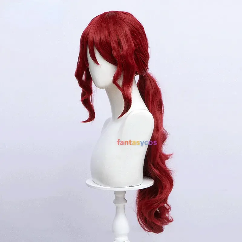 Romantic Killer Cosplay Kyoko Hoshino Wig Red Ponytail Wigs Synthetic Heat Resistant Hair for Halloween Costume Role Play