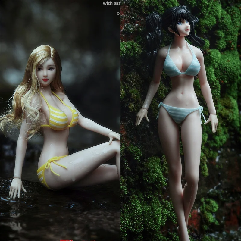 TBL S36 S37 1/6 Female Pale Skin Large Breast Size Slim Waist Seamless Girl Body 12inch Action Figure Detachable Hands Feet