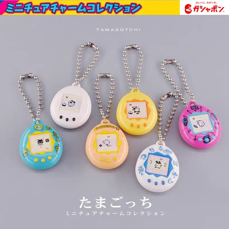 Bandai Tamagotchi Second Round P1 P2 Mini Simulation Pendant Capsule Toys 3-4cm 90s Nostalgia Bag Decoration Pendant Kids Gift