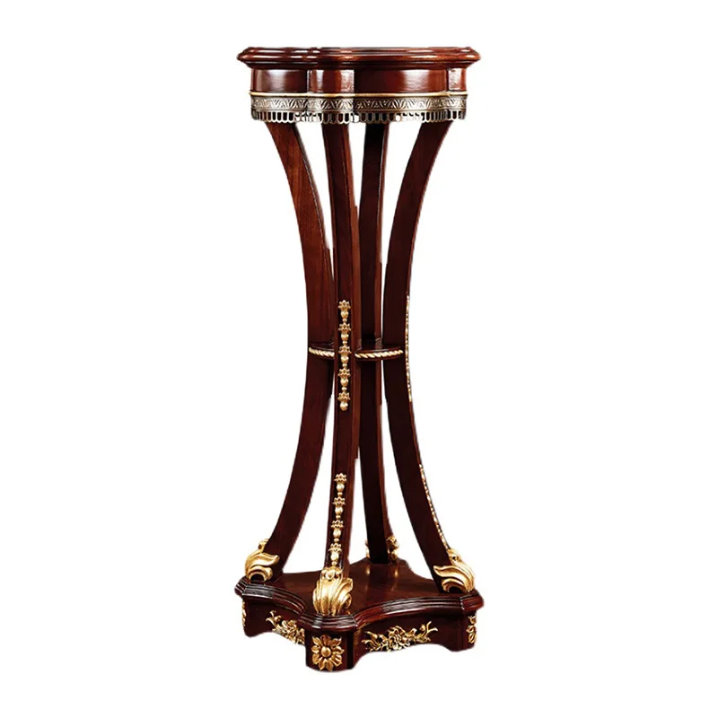 

Mahogany flower stand European simple tripod flower stand living room