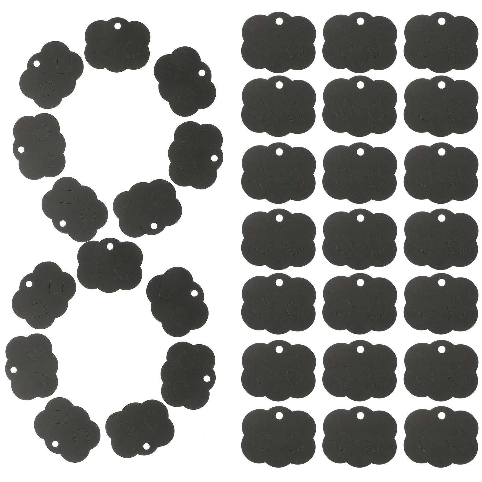 100 قطعة من بطاقات ورق الكرافت الفارغة لعرض المجوهرات حامل مشابك الشعر خفيف الوزن مع خندقين للمنزل المتجر