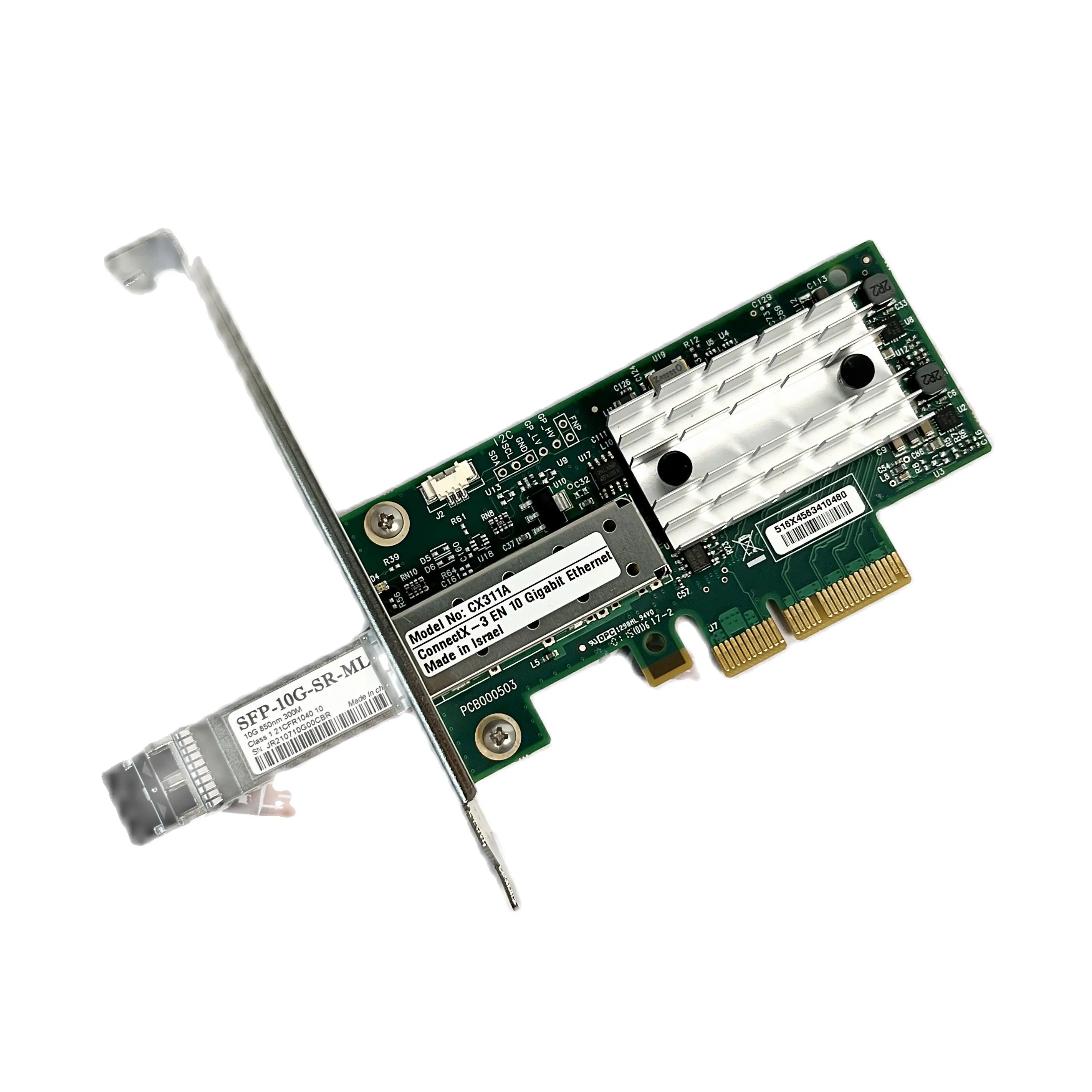 Mellanox ConnectX-3 CX311A MCX311A-XCAT EN 10G Ethernet SFP + PCIe NIC adattatore di rete LC ricetrasmettitore Patch Cord in fibra ottica