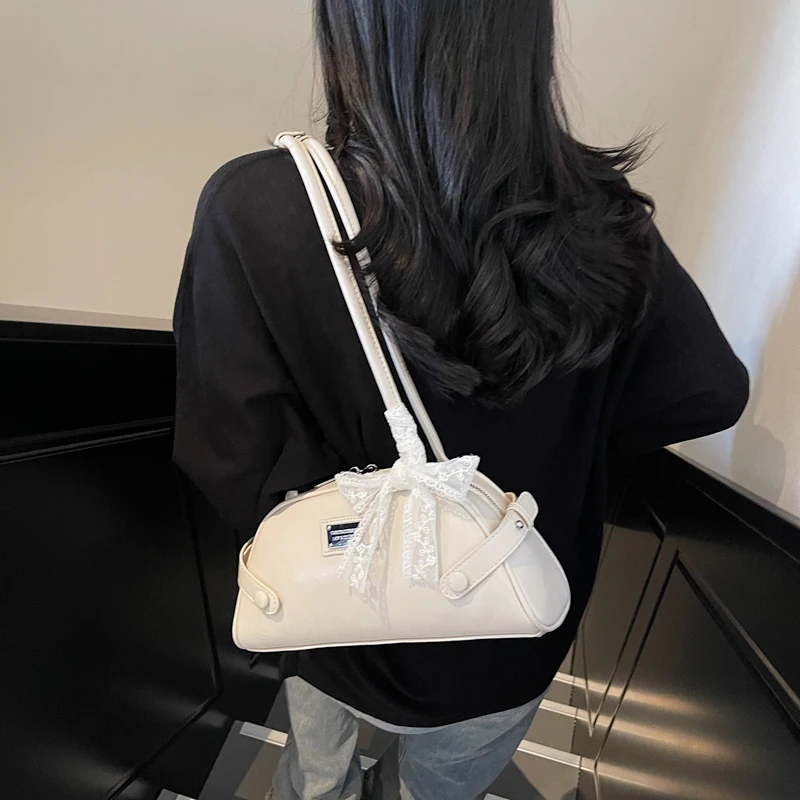 

Женская повседневная сумка-тоут из искусственной кожи с бантом, сумка для отдыха подмышками, однотонная дорожная сумка подмышками, женская сумка для свиданий