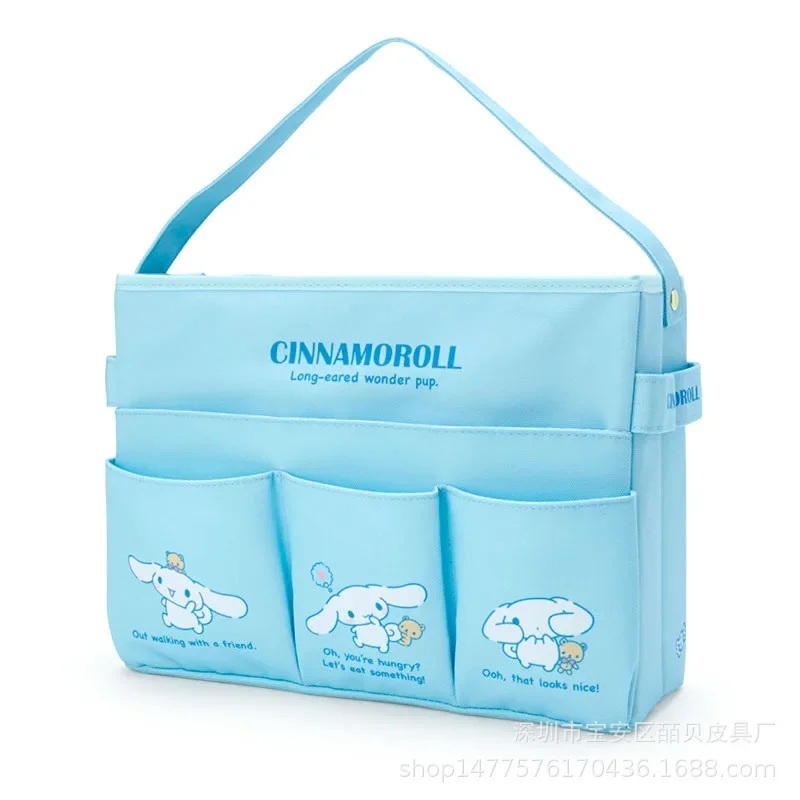 Sanrio Folding Bag Anime Cartoon Hello Kitty Cinnamoroll Kuromi College Desktop Organizer Large Capacity Storage Box Girls Gift