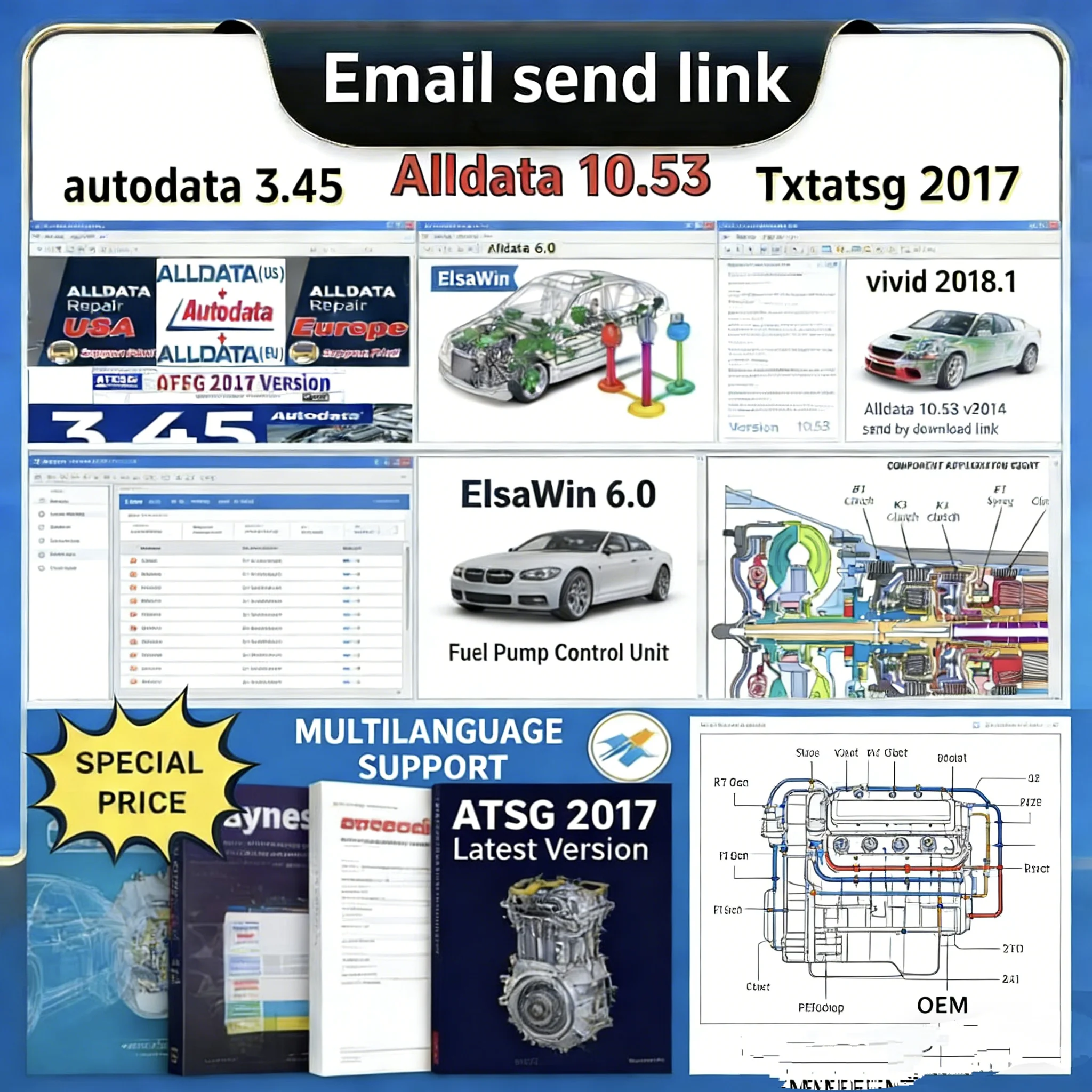

Hot-selling ATSG 2017 Automatic Transmission Maintenance Car Repair Software Unit Fault Detection Tool 2025 Edition