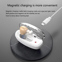 Magnetic Rechargeable Single Hearing Aid Invisible Noise Canceling Earphones Assisted Listen Sound Amplifier Earbuds For Elderly