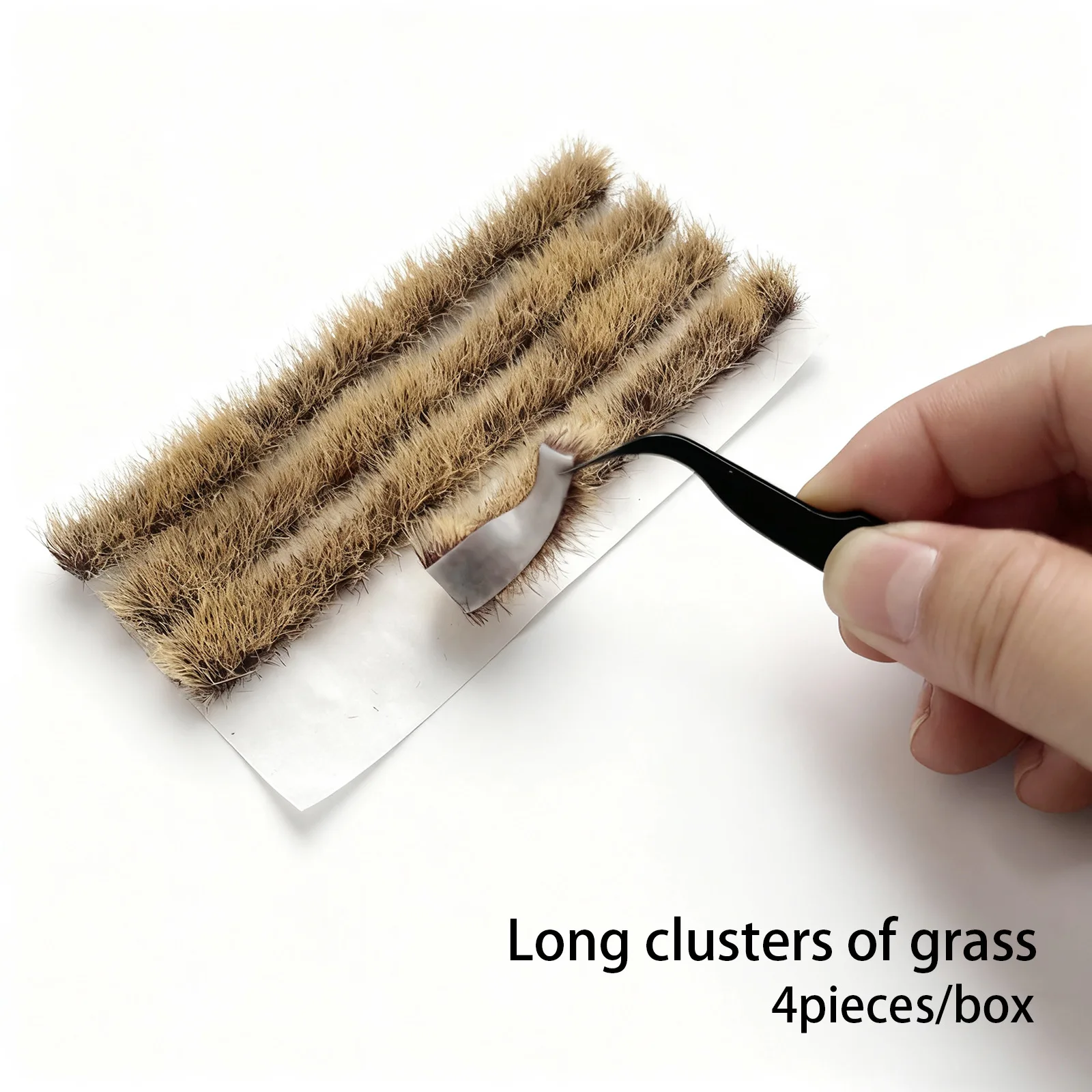  0.8CM Long Grass Cluster Model Plant Miniature Vegetation Material For DIY Sand Table Lawn Scene Railway Accessory 4Pcs/box