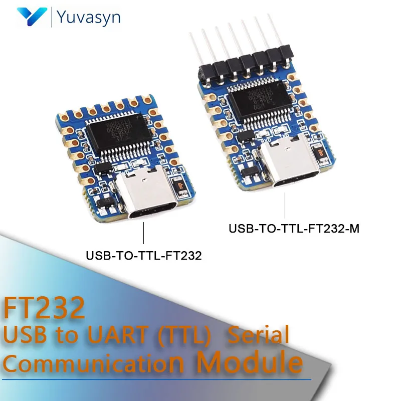 USB-TO-TTL-FT232 Mini FT232 USB to UART (TTL)  Serial Communication Module USB Type-C Interface FT232RNL Chip For Android