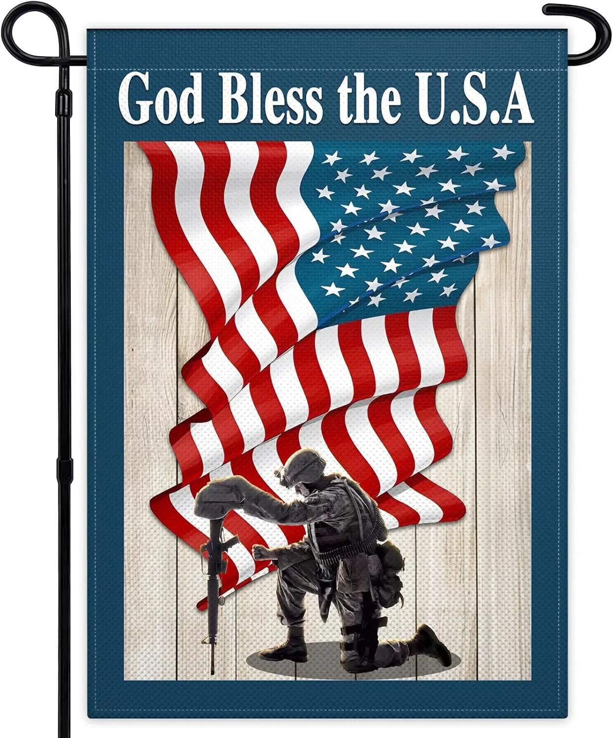 Memorial Day Garden Flag 12x18 Inch Double Sided God Bless America 4th of July Independence Day Patriotic Garden Flags for O uui