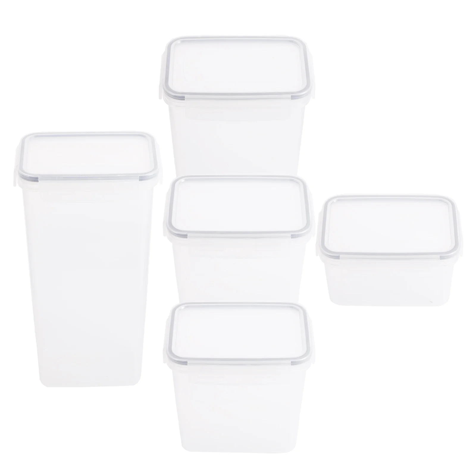 

5 Pcs Airtight Storage Containers Plastic Jars for Kitchen Food Grain Canisters Sealed Houseware Soybeans Berries Oats