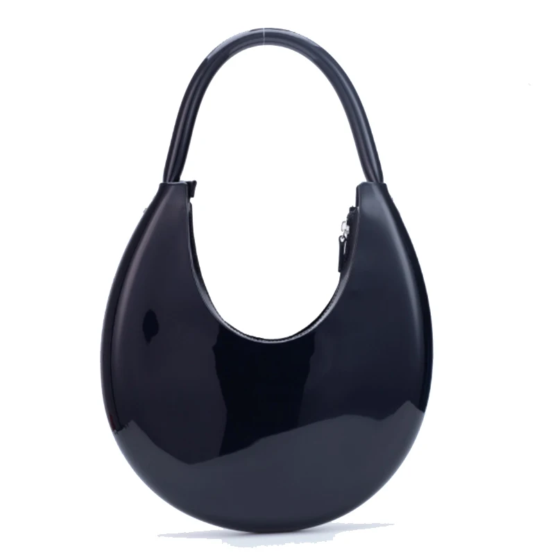 Simple Design Women Bag New Fashion Half Month Women Handbag 2024 New Jelly Color PVC Shoulder Bag Lady Bag