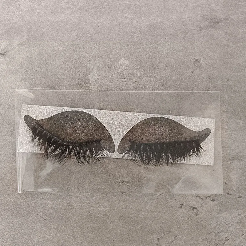 قابلة لإعادة الاستخدام 1 زوج كسول ظلال العيون رمش التصحيح 2 في 1 ماكياج العين ملصق مع الرموش الصناعية والظل أدوات التجميل مقاوم للماء