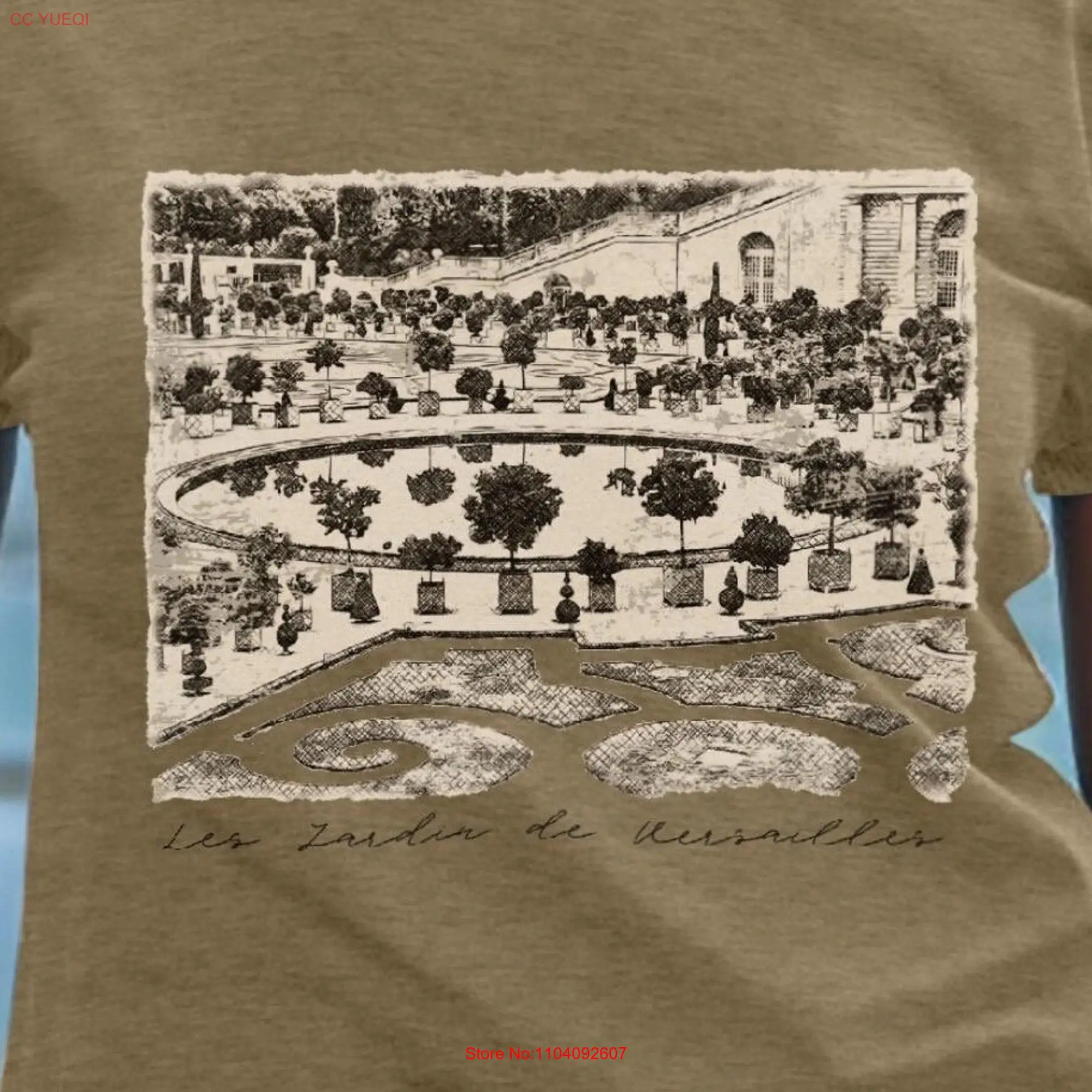 Les Jardin de Versaille T SHIRT beautiful gardens place of Versailles top premium tee original photo gift for travel