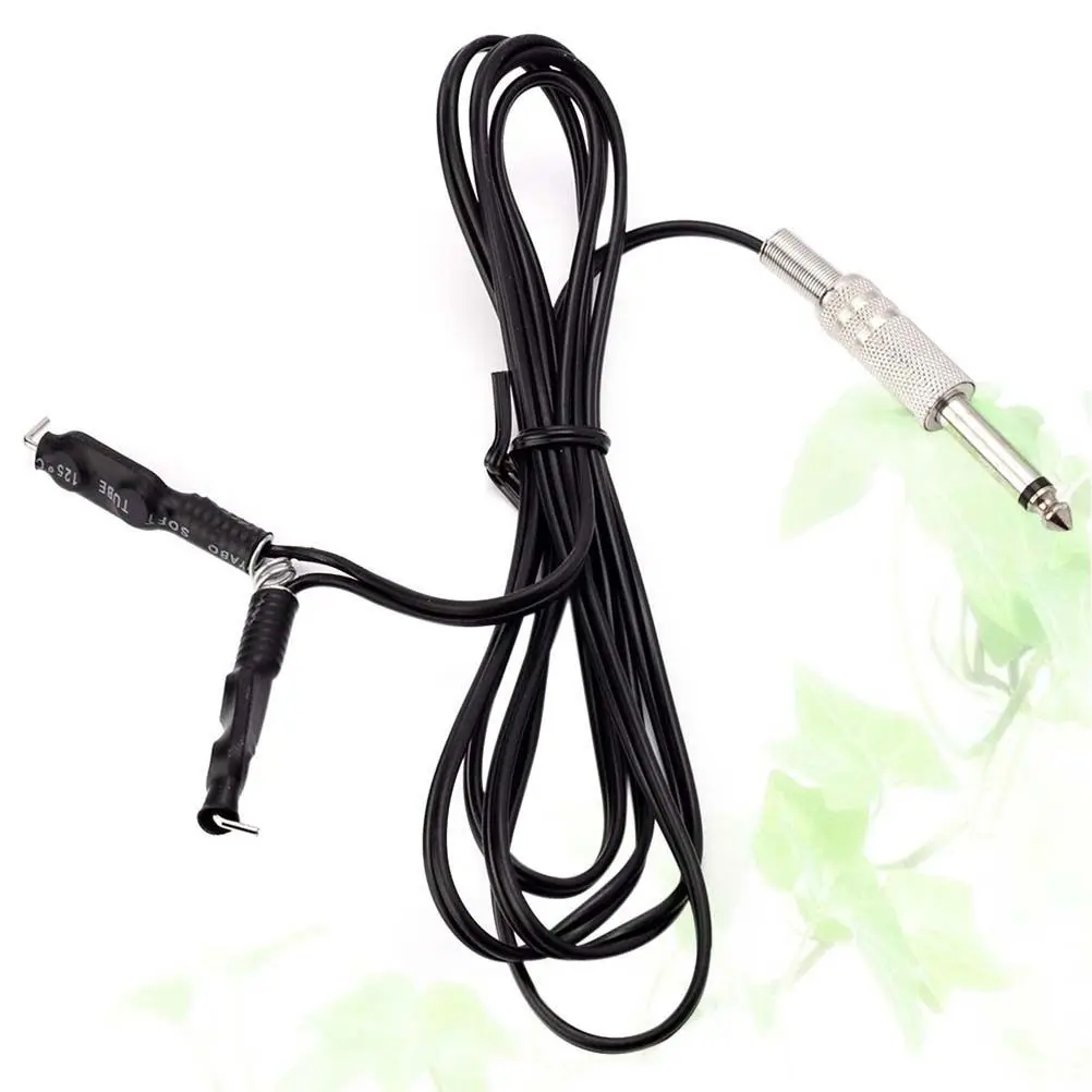 

1Pcs Silicone Rubber Clip Cord Black Fireproof Tattoo Machine Clip Cords Flexible Soft Wire for Power Supply Connection