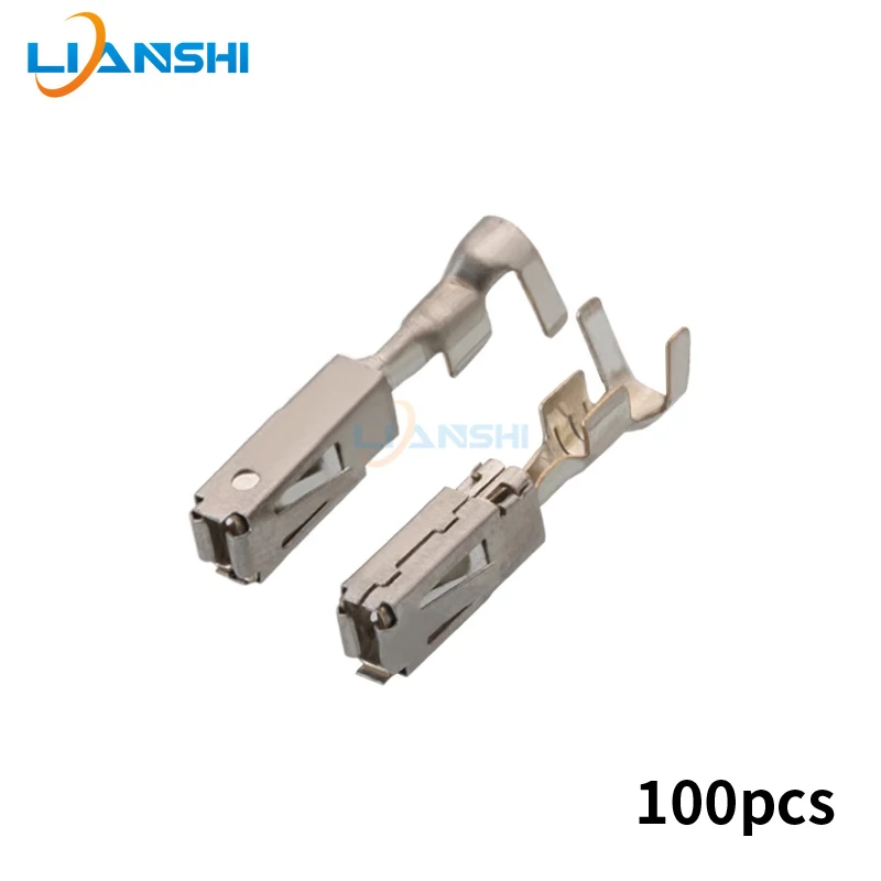 100PCS 1-968849-1 DJ627B-2.8B 2.8mm Female Crimp Terminal Brass Tin Plated Automotive Wire Harness Socket Replacement