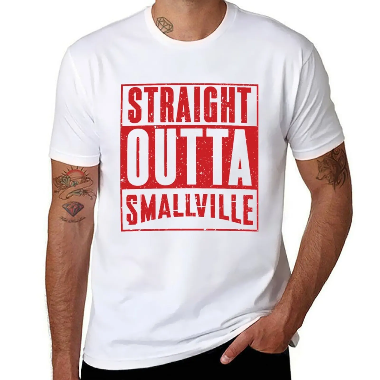 

Straight Outta Smallville (Red) [RX-RB] T-Shirt t shirt personalised man t shirt graphic T-Shirt