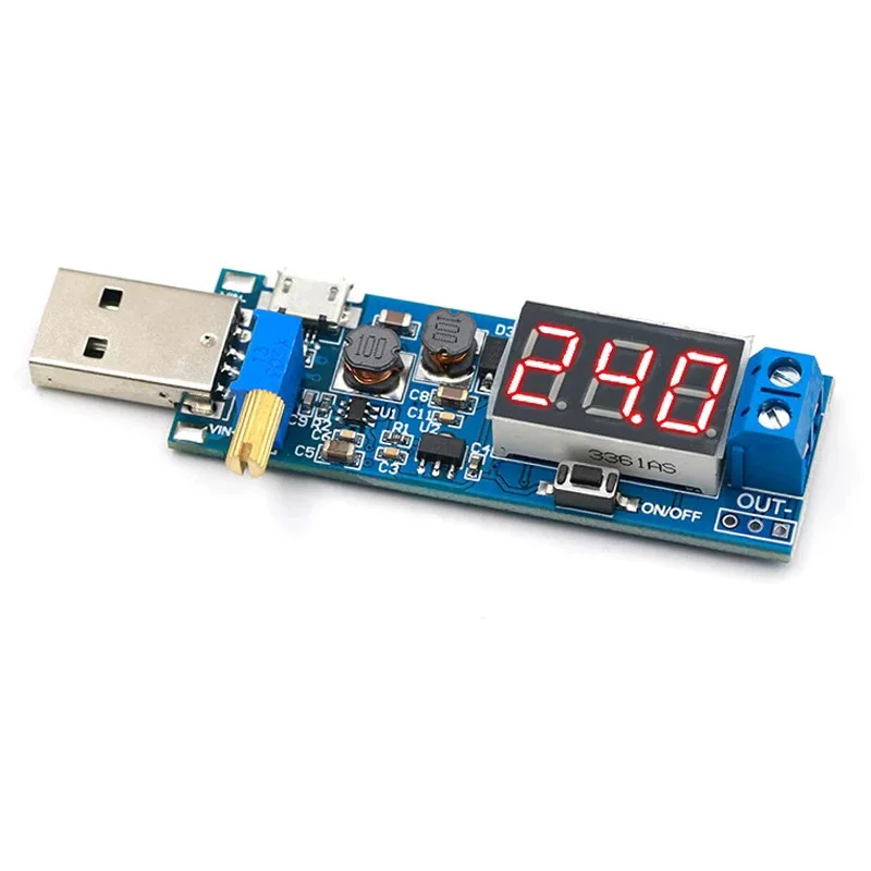 DC-DC USB Boost Power Supply Voltage Regulator Module 5V to 3.3V, 9V, 12V, 24V Desktop Power Supply Module