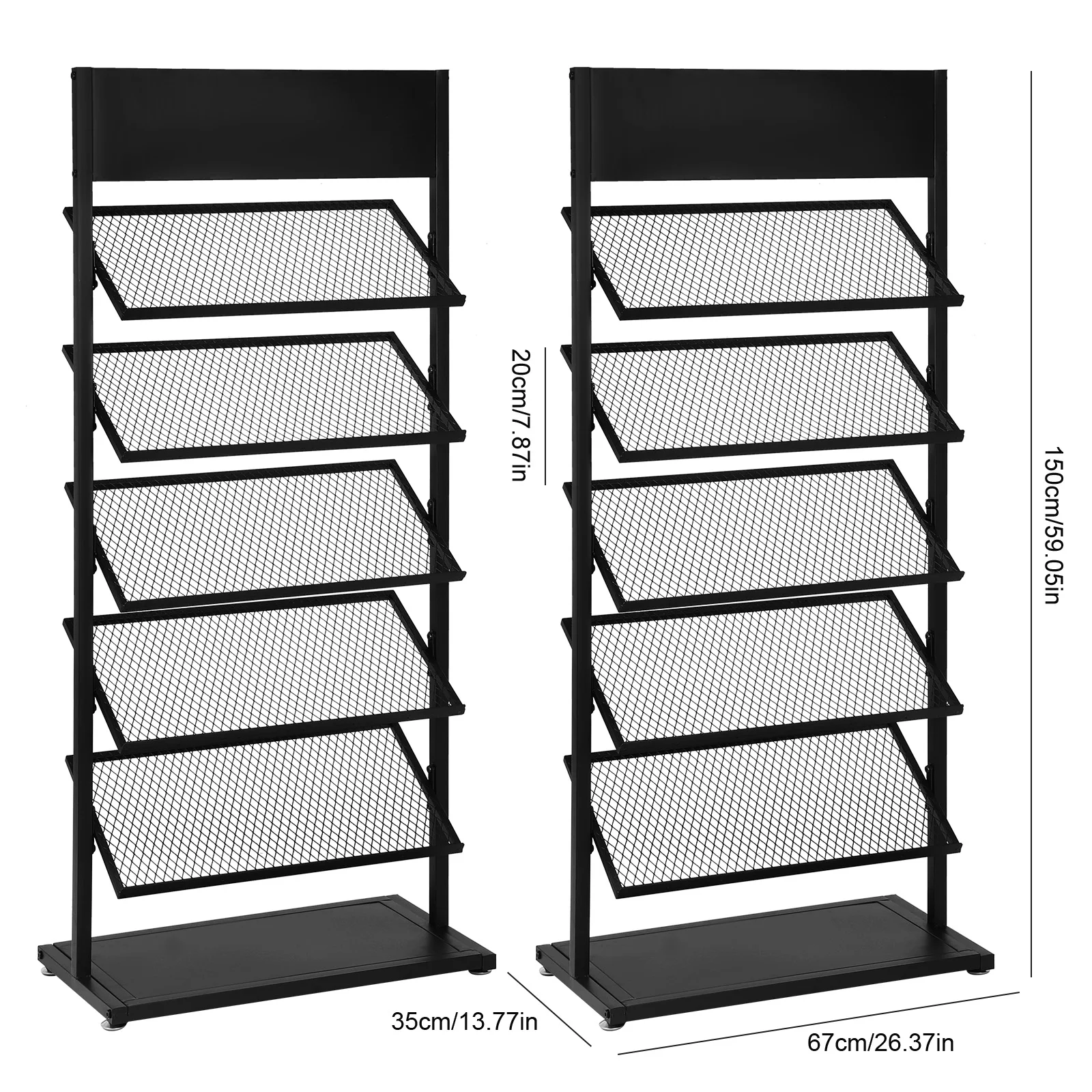 2PCS Einfache Eisen Display Halterung Große Kapazität Baumaterial Swatch Halter 5-Tier für Messe Anbieter Veranstaltungen