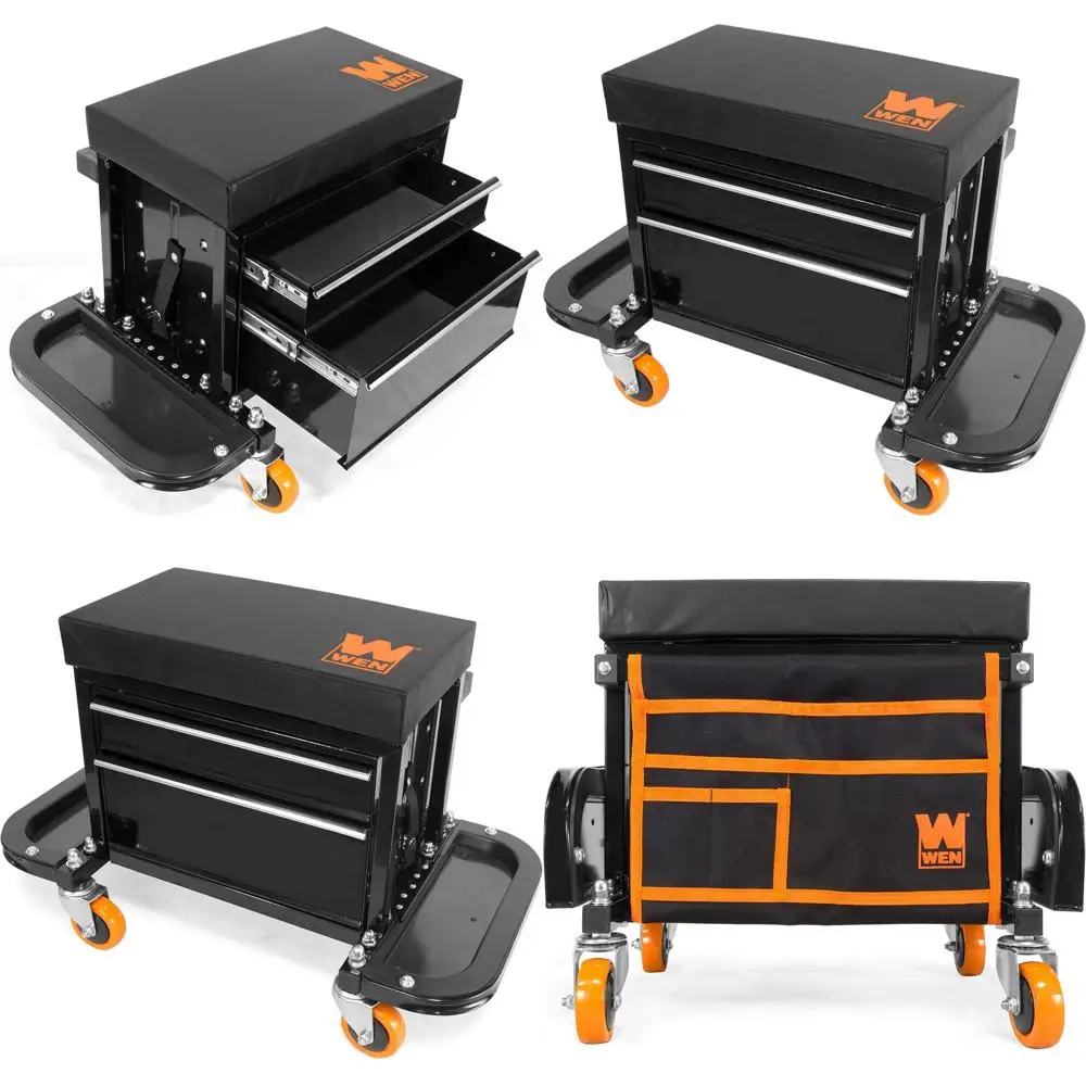 

Гаражный подъемник (гидравлический) 400 фунтов. Мобильный инструментальный ящик с сумкой для хранения и сиденьем