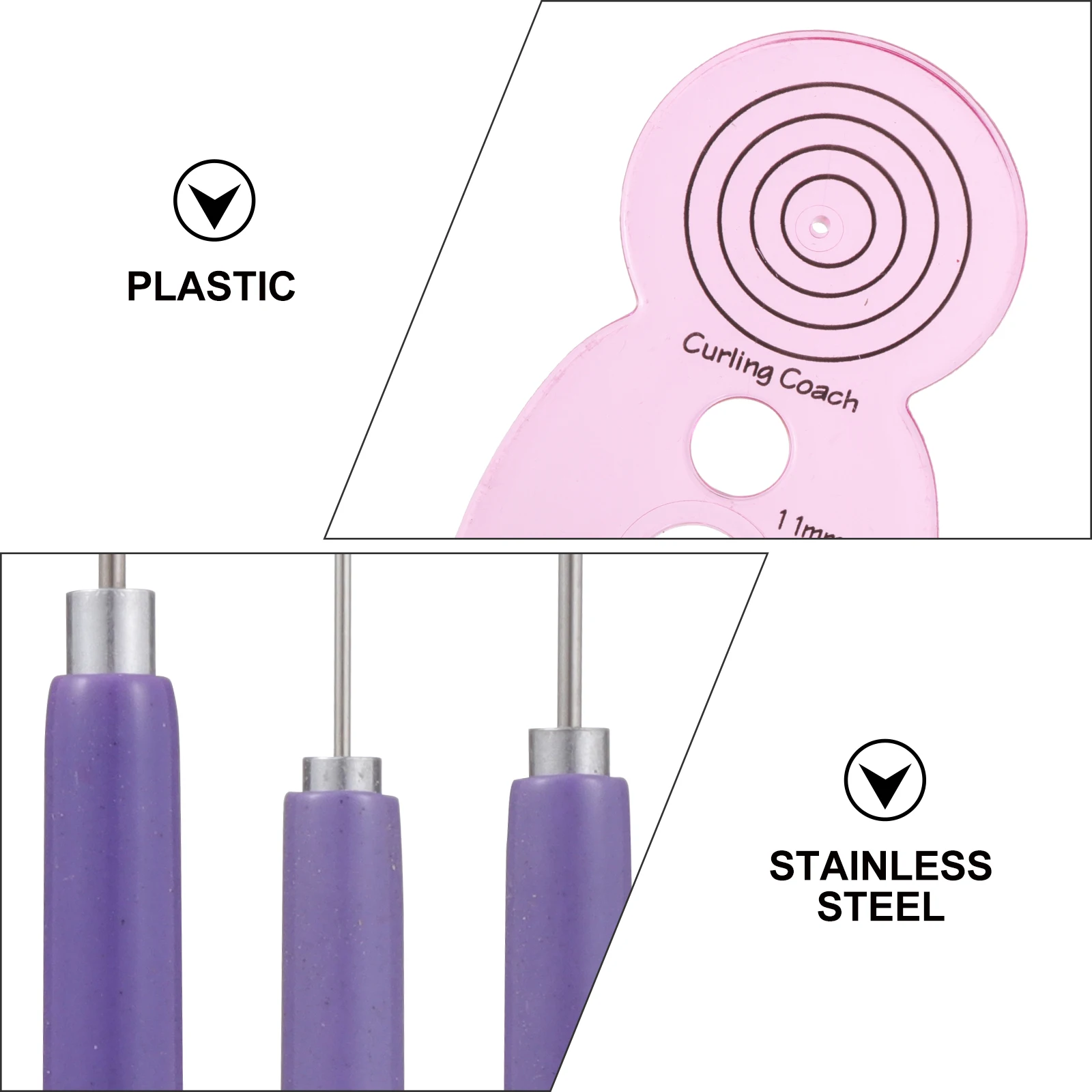 

4 Pcs Tools Set Paper Curling Kit Stainless Steel Plastic DIY Craft Paper Curling Kit H made Supplies Art Accessories