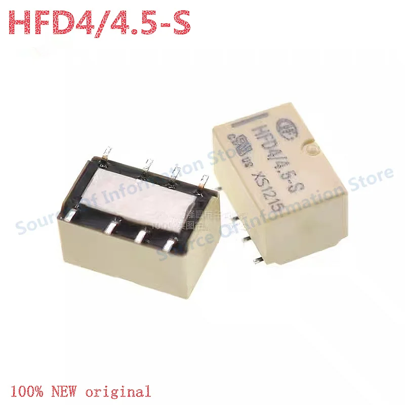 

10Pcs HFD4/4.5-S 8Pin Signal Relay 4.5VDC 2A SMD High-Frequency Relay for Electronics