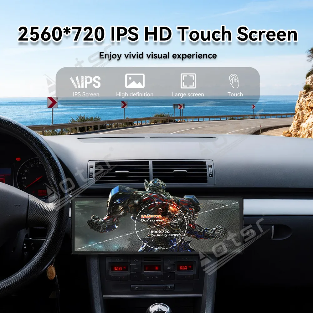 14.9 Inch Screen Android15 Car Radio Multimedia Player For Audi A4 B6 B7 S4 2004‑2007 Navigation Wireless CarPlay Auto Head Unit