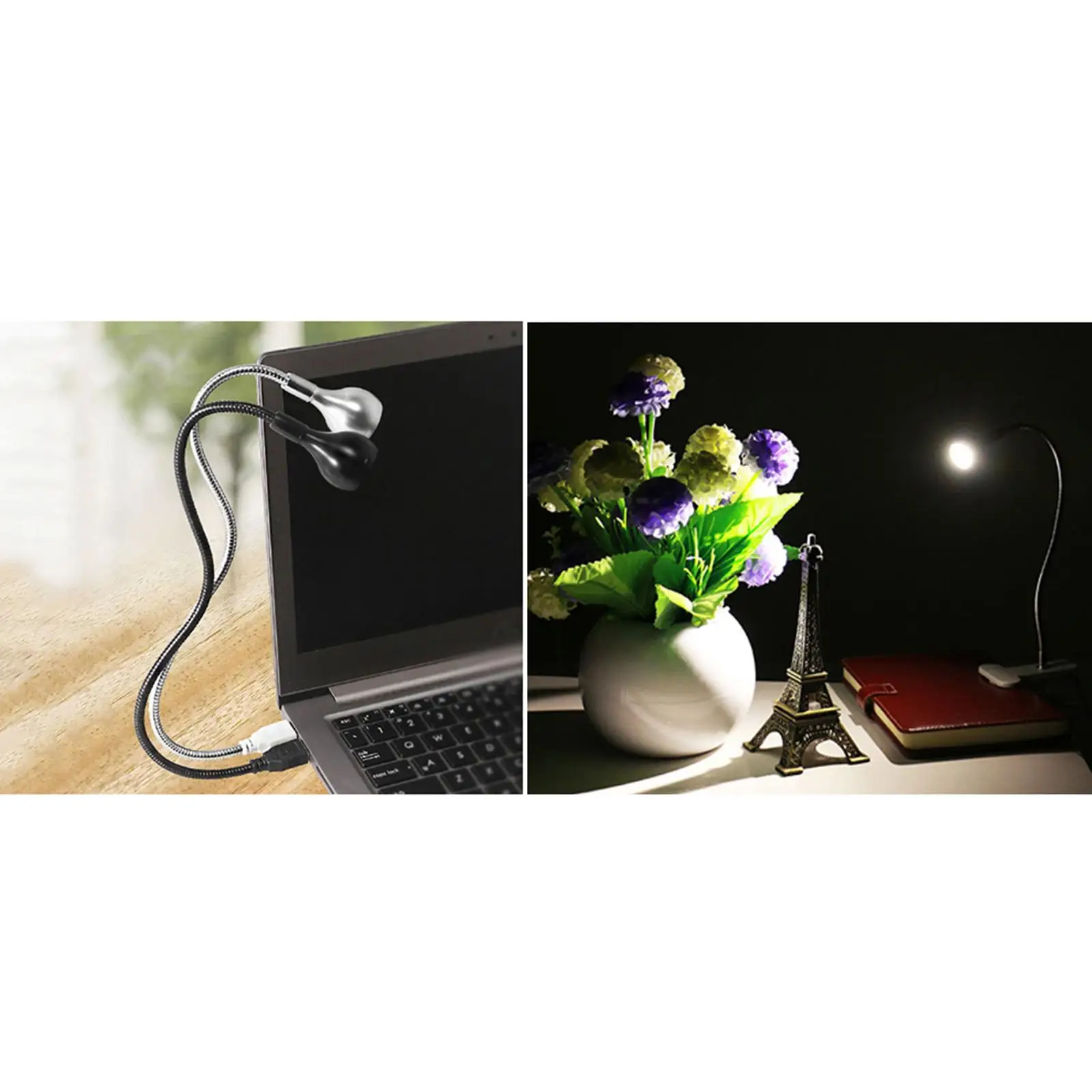 LED Desk Lamp, Adjustable Desk Light with Clamp, Metal Table Lamp, 4 Brightness Levels, Eye-Caring Desk Lamps