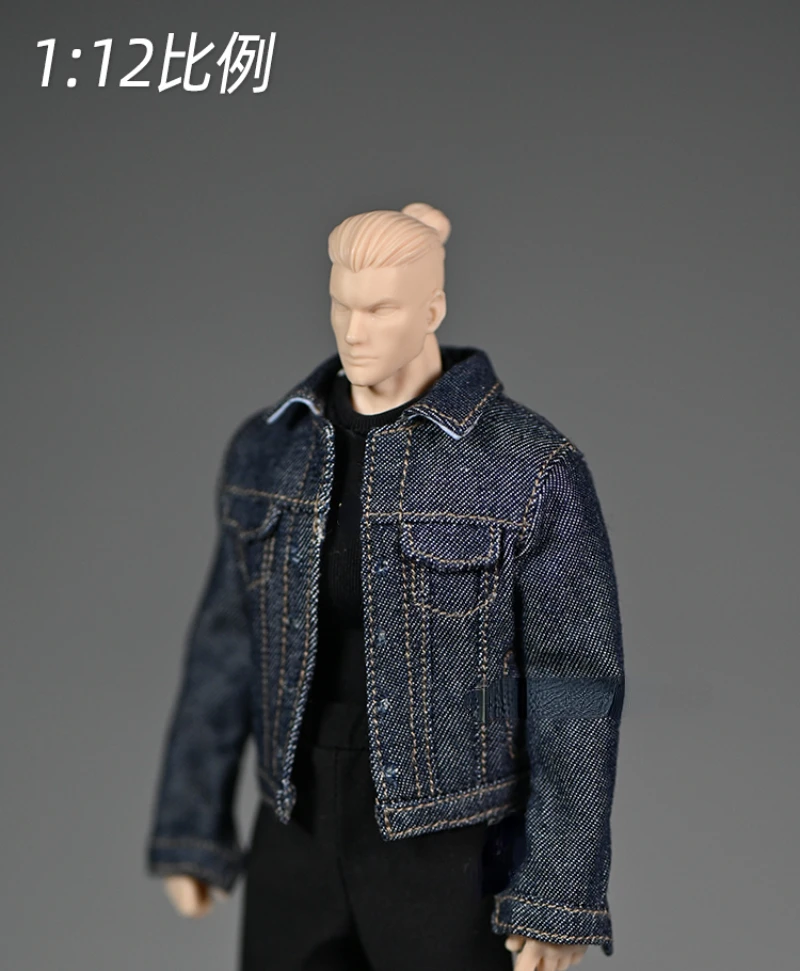 

1/12 Scale Soldier Denim jacket Model for 6''Romankey