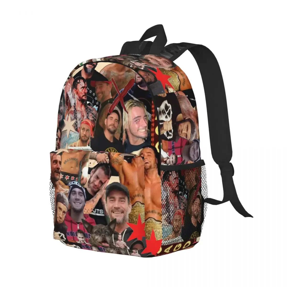 

CM Punk Backpack Student Boys Girls BookBag Kids School Bag Computer Shoulder Bags for Men Women