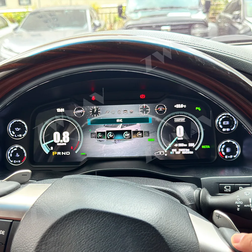 Linux OS 12.3 Inch Full LCD Digital Instrument Panel For Lexus LX570 2016‑2021 Car Digital Dashboard Gauge Cluster Speedometer