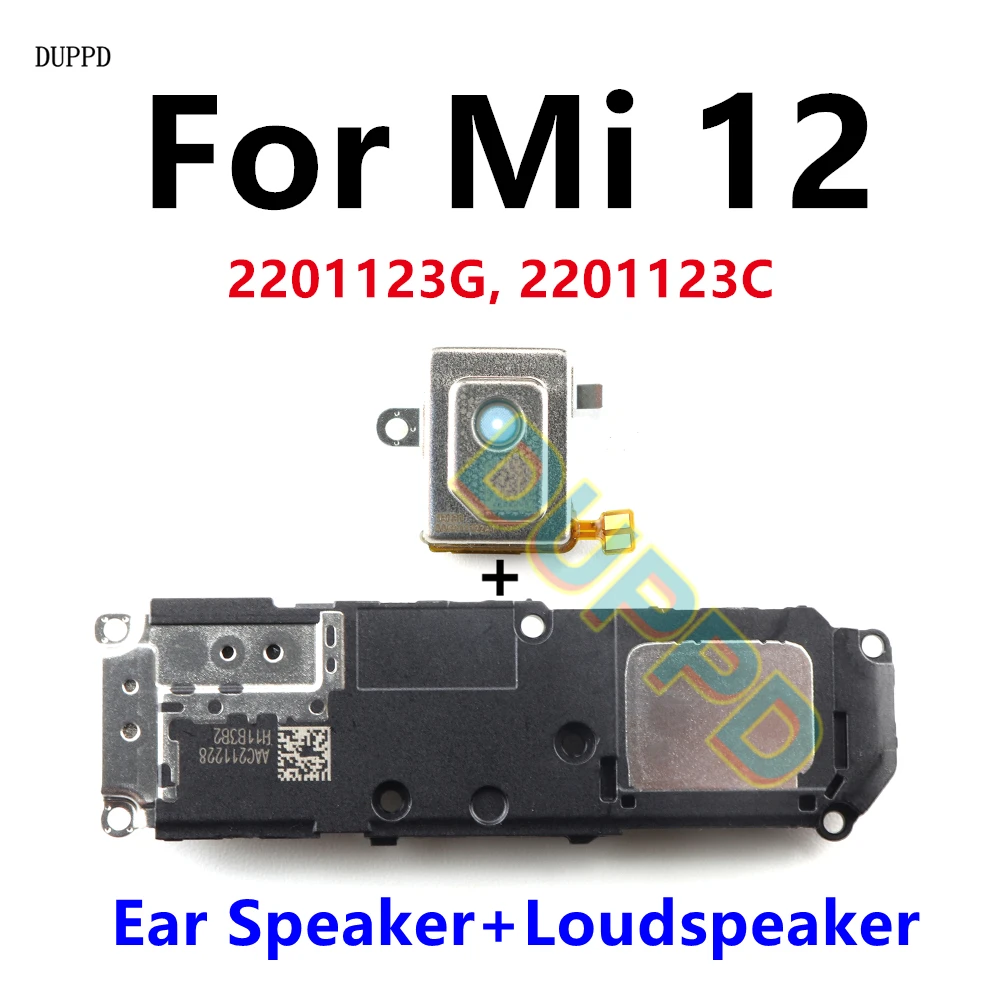 

Верхний и нижний динамики (громкоговорители) для Xiaomi Mi 12, звуковой модуль, зуммер, гибкий кабель, запчасти для ремонта