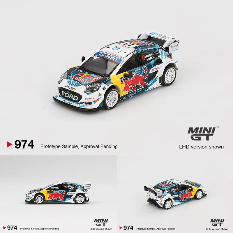 

Предпродажа MINIGT 974 1:64 Ford Puma Rally M Sport WRT 2024, литая под давлением модель, коллекция игрушек