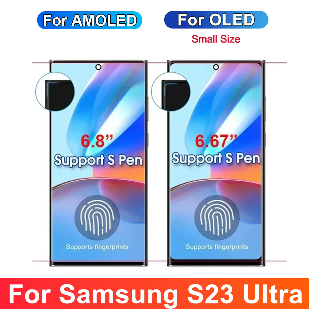 AMOLED S23 Ultra Screen Assembly for Samsung Galaxy S23 Ultra S918B S918B/DS Lcd Display Digital Touch Screen with Frame