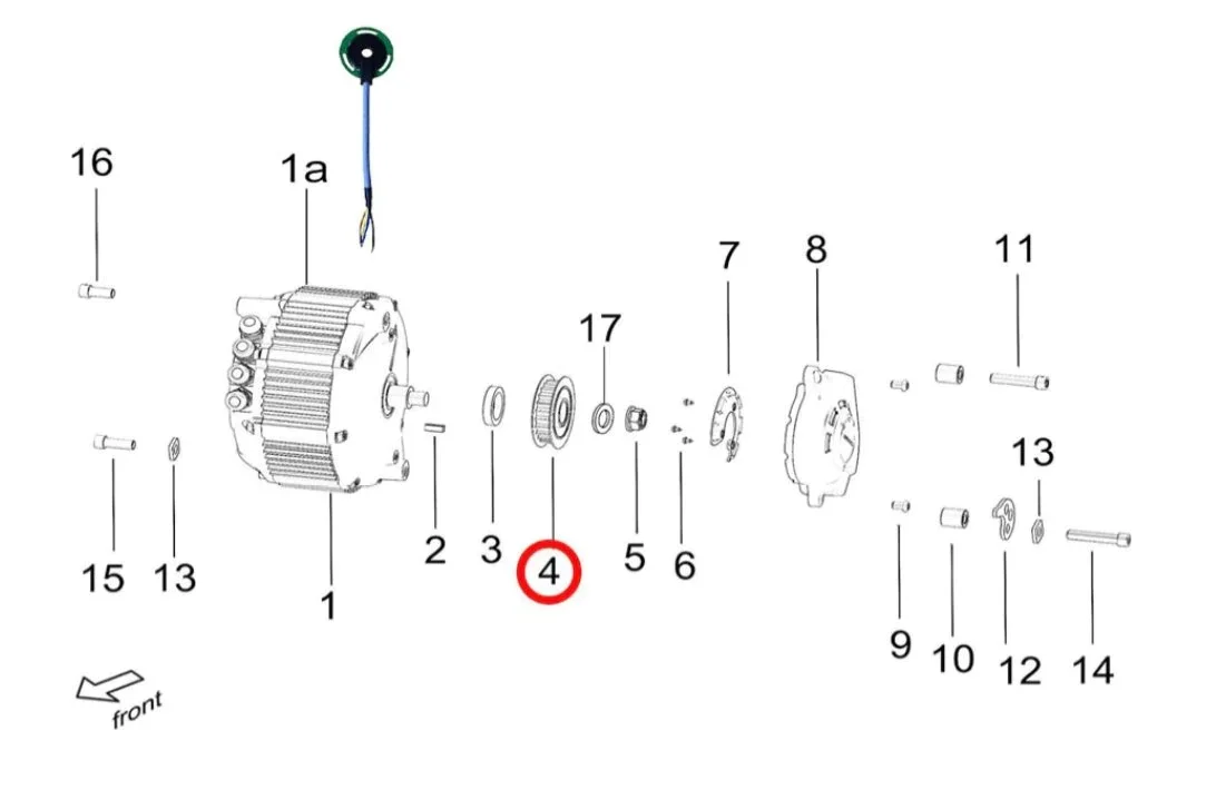 SURRON OEM Original Light Bee Primary Drive Front Pulley LBX Motor 23T Primary Drive Belt Pulley Stock replacement belt pulley